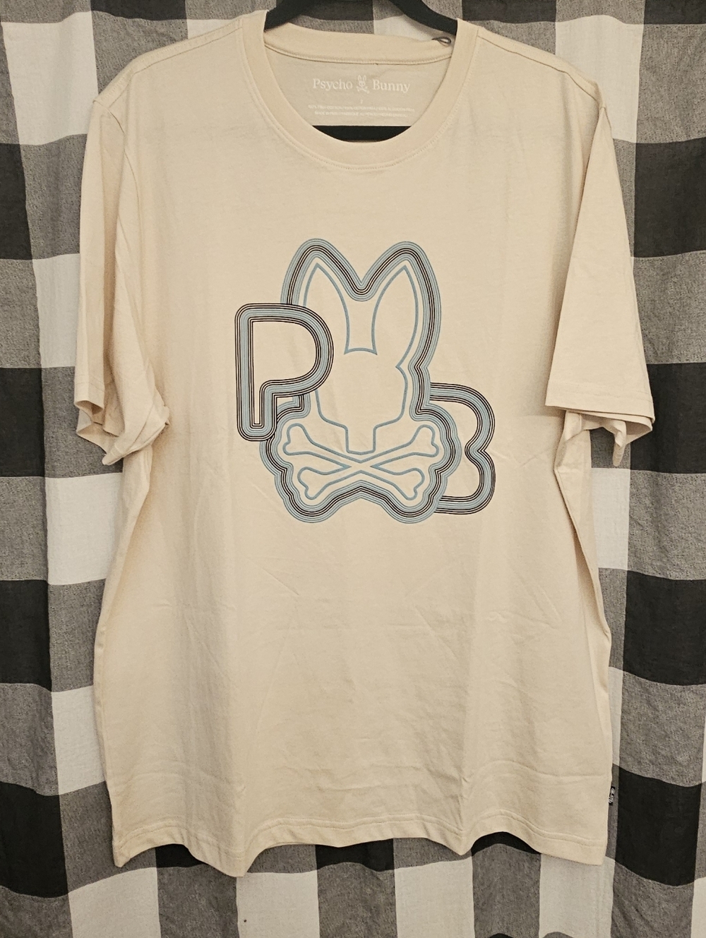 Psycho Bunny Short Sleeve Crew Tee in Cream